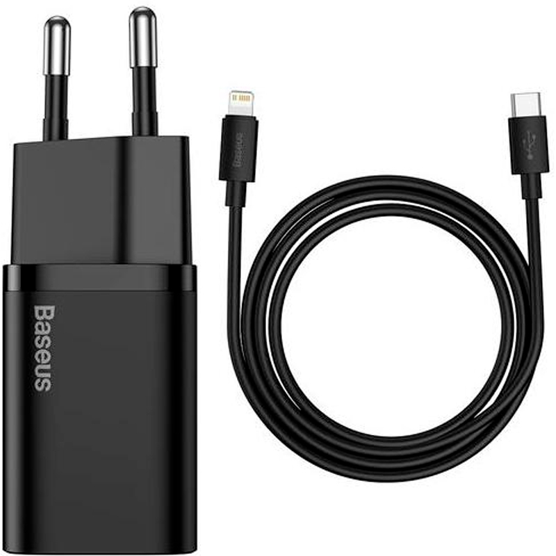 СЗУ Baseus Super Si Type-C PD 20W 5A + Cable Type-C-Lightning iPhone 12 (TZCCSUP-B01) Black
СЗУ Baseus Super Si Type-C PD 20W 5A + Cable Type-C-Lightning iPhone 12 (TZCCSUP-B01) Black