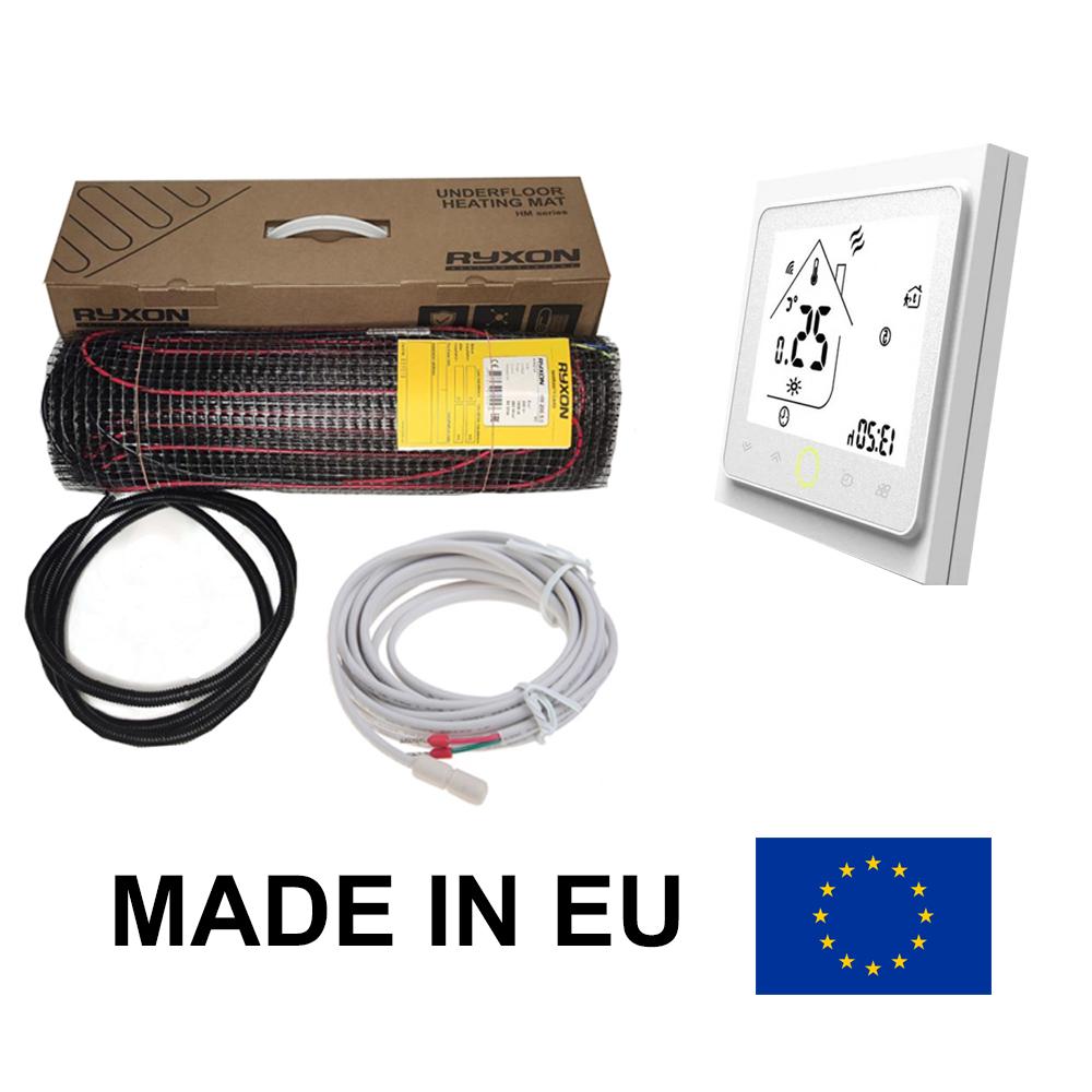 Нагревательный мат Ryxon HМ-700 Вт-3,5 м2 + сенсорный программируемый терморегулятор Wi - Fi 
Нагревательный мат Ryxon HМ-700 Вт-3,5 м2 + сенсорный программируемый терморегулятор Wi - Fi