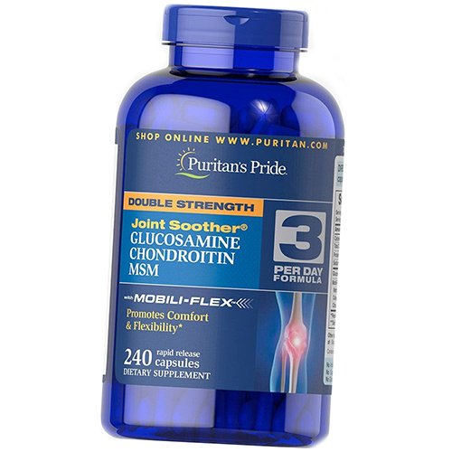 Поддержка суставов, Хондропротектор, Double Strength Glucosamine Chondroitin and MSM Caps, Puritan's Pride 240капс (03367013)
Поддержка суставов, Хондропротектор, Double Strength Glucosamine Chondroitin and MSM Caps, Puritan's Pride 240капс (03367013)