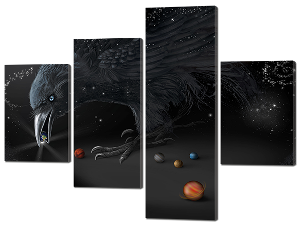 Модульная картина Interno Искусственный холст Космос ворон 126x93см (Z639М) 
Модульная картина Interno Искусственный холст Космос ворон 126x93см (Z639М)