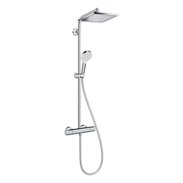 Душевая система с термостатом и потолочной лейкой для верхнего душа HANSGROHE хром CROMETTA E 240 27271000
Душевая система с термостатом и потолочной лейкой для верхнего душа HANSGROHE хром CROMETTA E 240 27271000