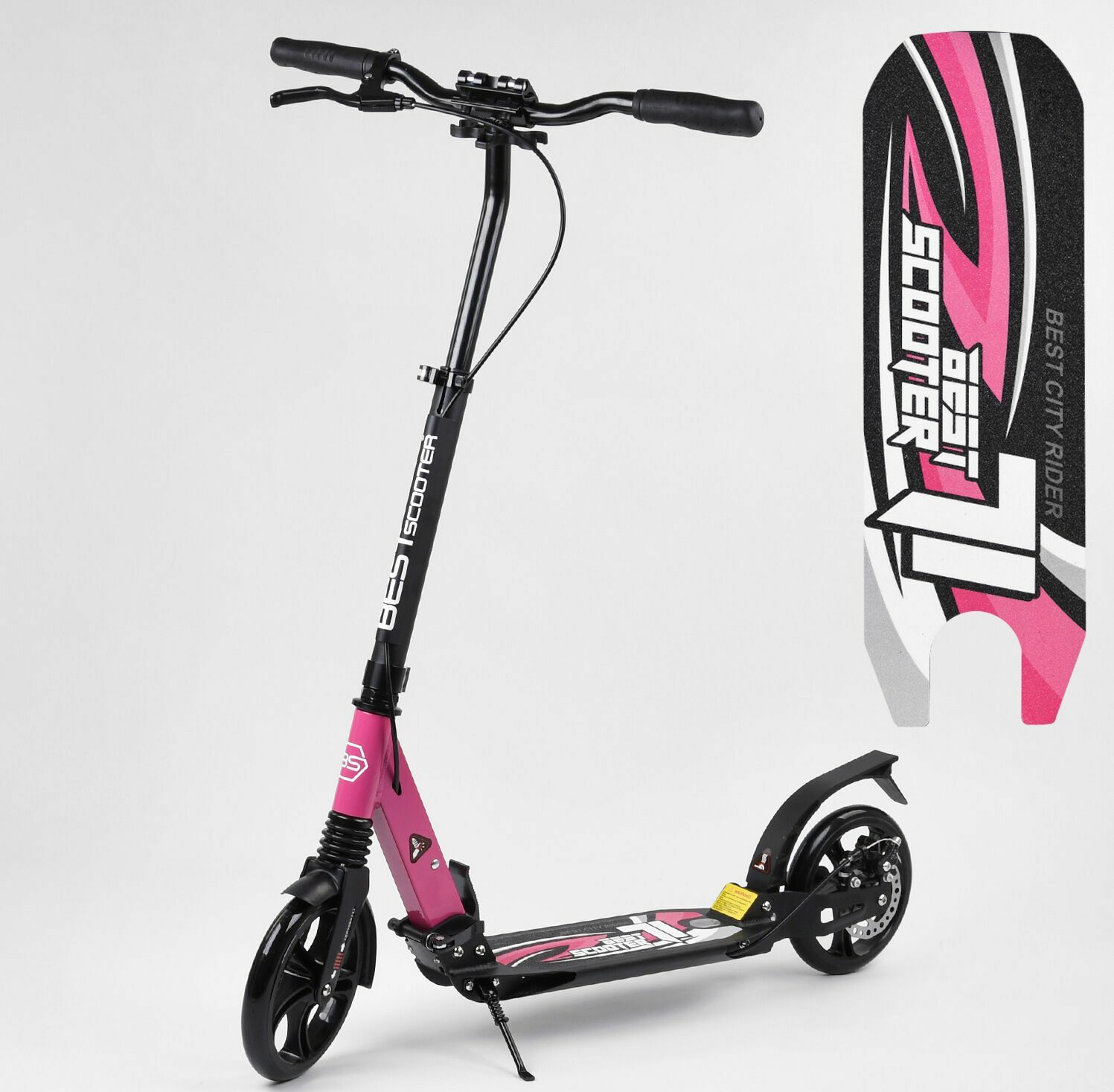 Двухколесный самокат Best Scooter 7790 два амортизационных блока Дисковый тормоз Розовый
Двухколесный самокат Best Scooter 7790 два амортизационных блока Дисковый тормоз Розовый