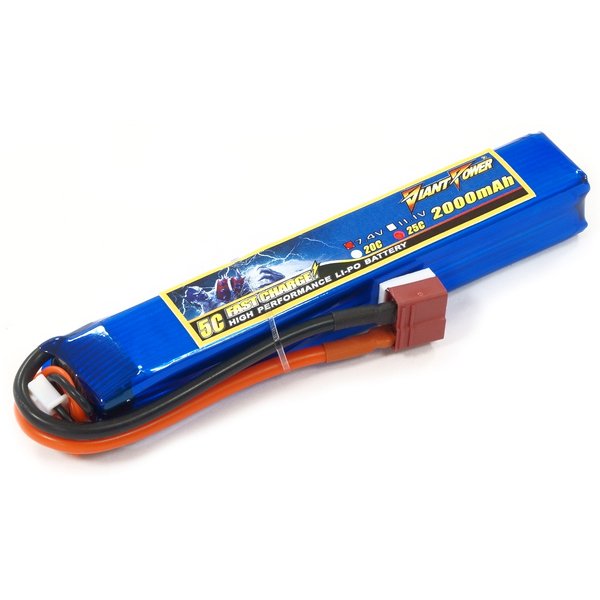 Аккумулятор для страйкбола Giant Power Li-Pol 7.4V 2S 2000mAh 25C 20х21х126мм T-Plug
Аккумулятор для страйкбола Giant Power Li-Pol 7.4V 2S 2000mAh 25C 20х21х126мм T-Plug