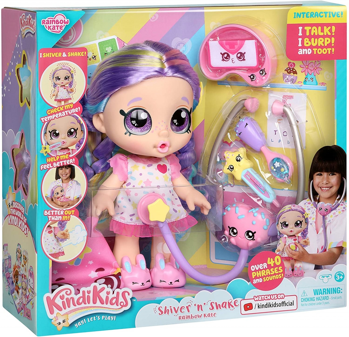 Ігровий набір Інтерактивна лялька Moose Toys Kindi Kids Shiver 'N' Shake Rainbow Kate Райдужна Кейт (50041)
Ігровий набір Інтерактивна лялька Moose Toys Kindi Kids Shiver 'N' Shake Rainbow Kate Райдужна Кейт (50041)