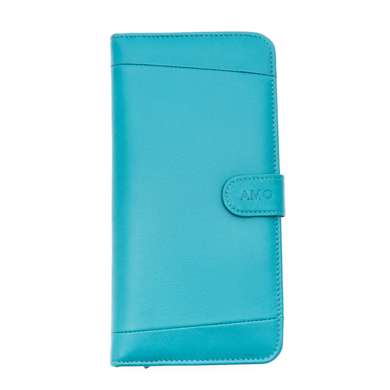 Кожаный тревел-кейс AMO ACCESSORI "GRAND TRIP" ST-606-turquoise для денег и документов 200*90 мм 
Кожаный тревел-кейс AMO ACCESSORI "GRAND TRIP" ST-606-turquoise для денег и документов 200*90 мм