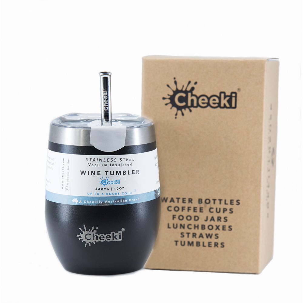 Бокал для напитков Cheeki со стальной трубочкой 320ml Insulated Wine Tumbler Rich Black
Бокал для напитков Cheeki со стальной трубочкой 320ml Insulated Wine Tumbler Rich Black