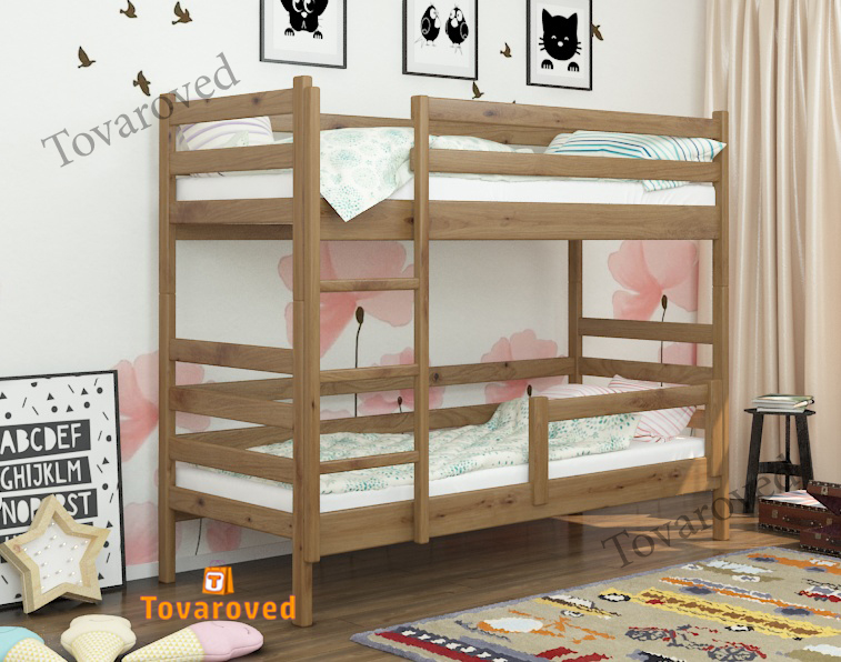 Двухъярусная кровать 80х200 с бортиком защитным Wellmebely Соня Трансформер сосна Орех Светлый Л6
Двухъярусная кровать 80х200 с бортиком защитным Wellmebely Соня Трансформер сосна Орех Светлый Л6