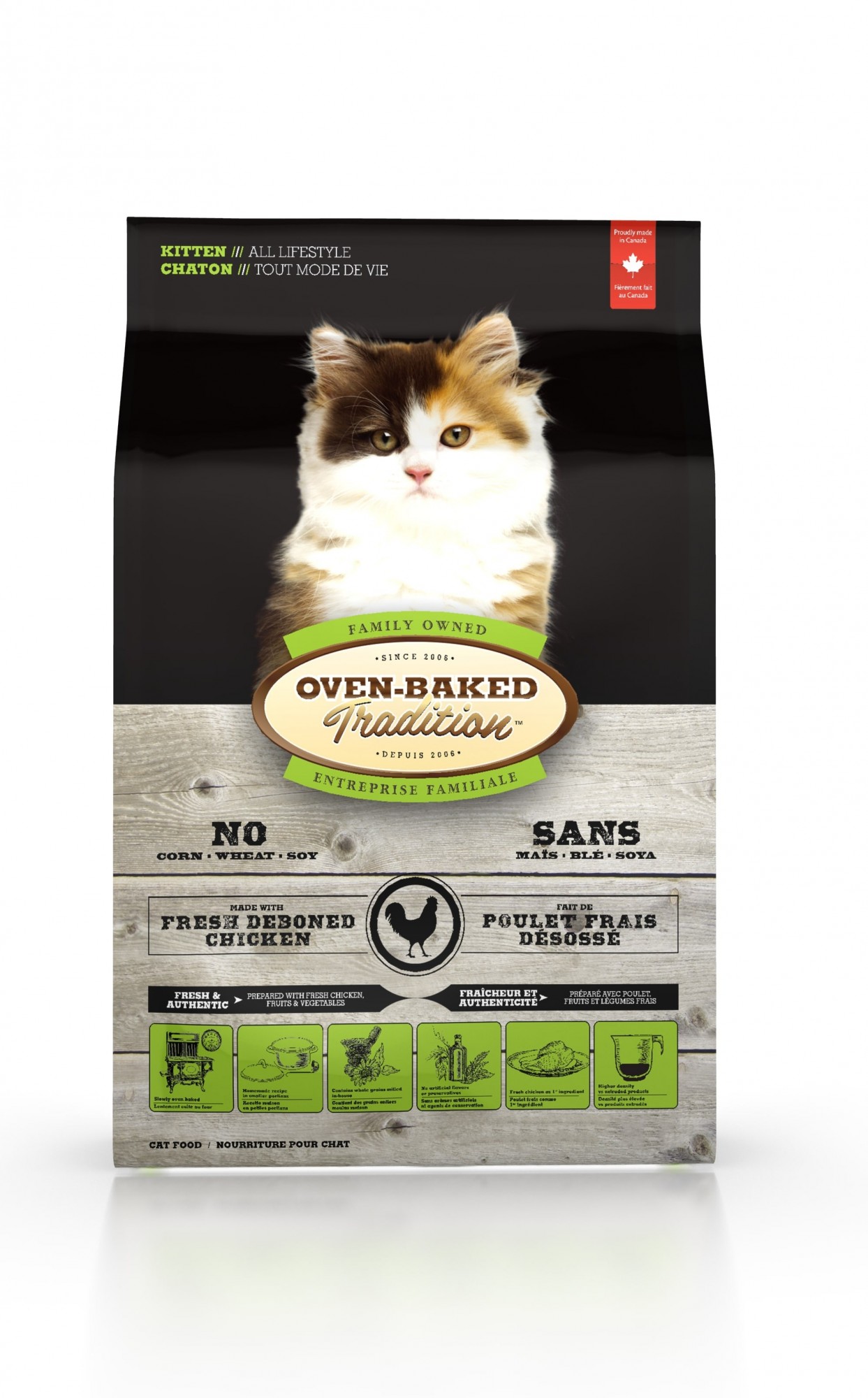 Сухой корм для котят Oven-Baked Tradition Kitten Chiken со свежим мясом курицы 2,27кг
Сухой корм для котят Oven-Baked Tradition Kitten Chiken со свежим мясом курицы 2,27кг