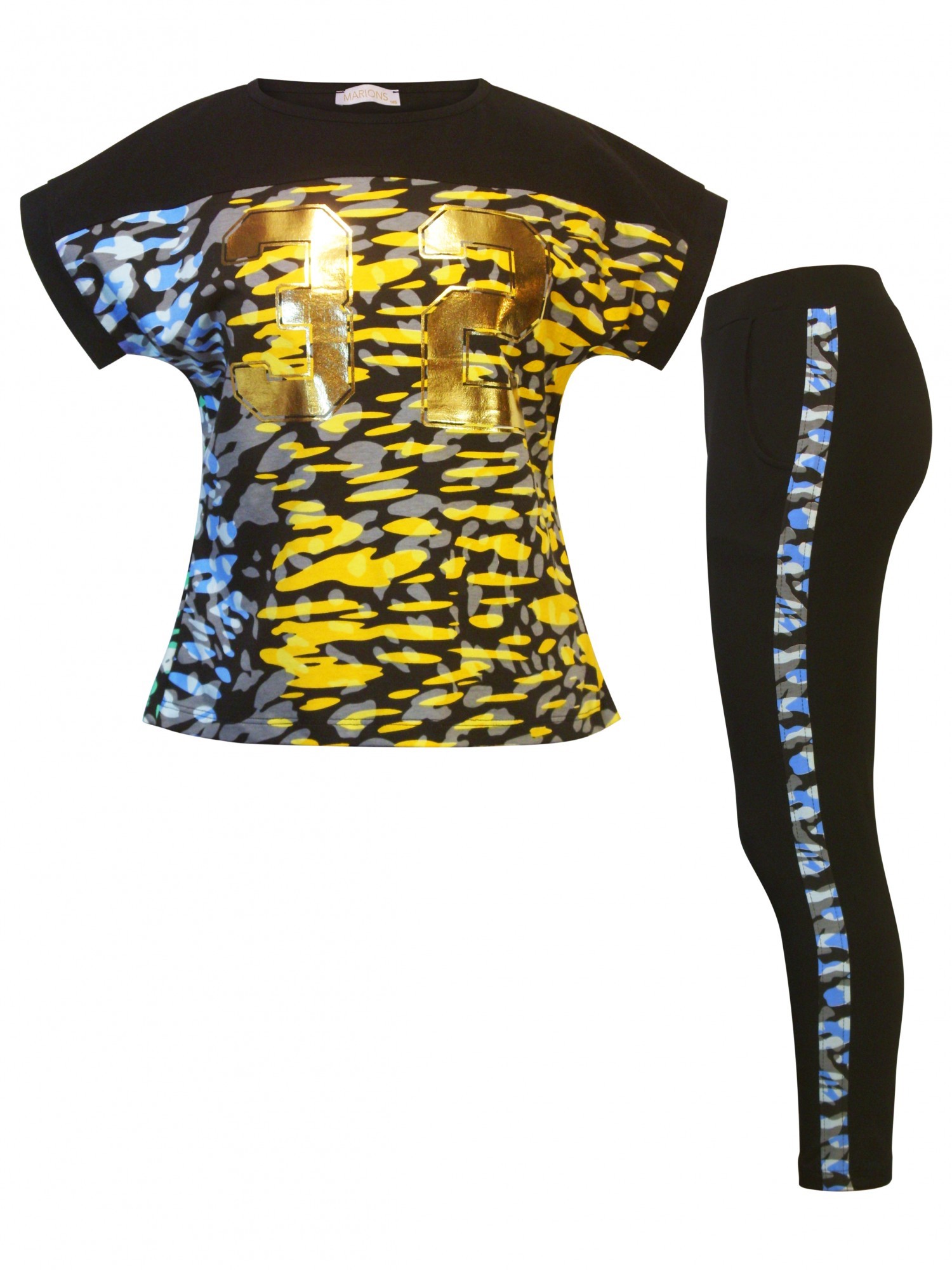 Комплект (футболка + леггинсы) Marions 5098 158 см Черный 
Комплект (футболка + леггинсы) Marions 5098 158 см Черный