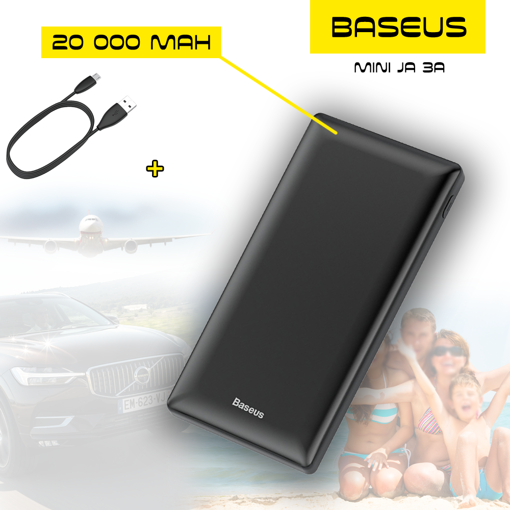Портативная батарея PowerBank Baseus Mini JA 3A Мощность 15W Емкость 20000mAh Поддержка QC2.0 УМБ Портативное универсальное зарядное устройство для телефона гаджетов
Портативная батарея PowerBank Baseus Mini JA 3A Мощность 15W Емкость 20000mAh Поддержка QC2.0 УМБ Портативное универсальное зарядное устройство для телефона гаджетов