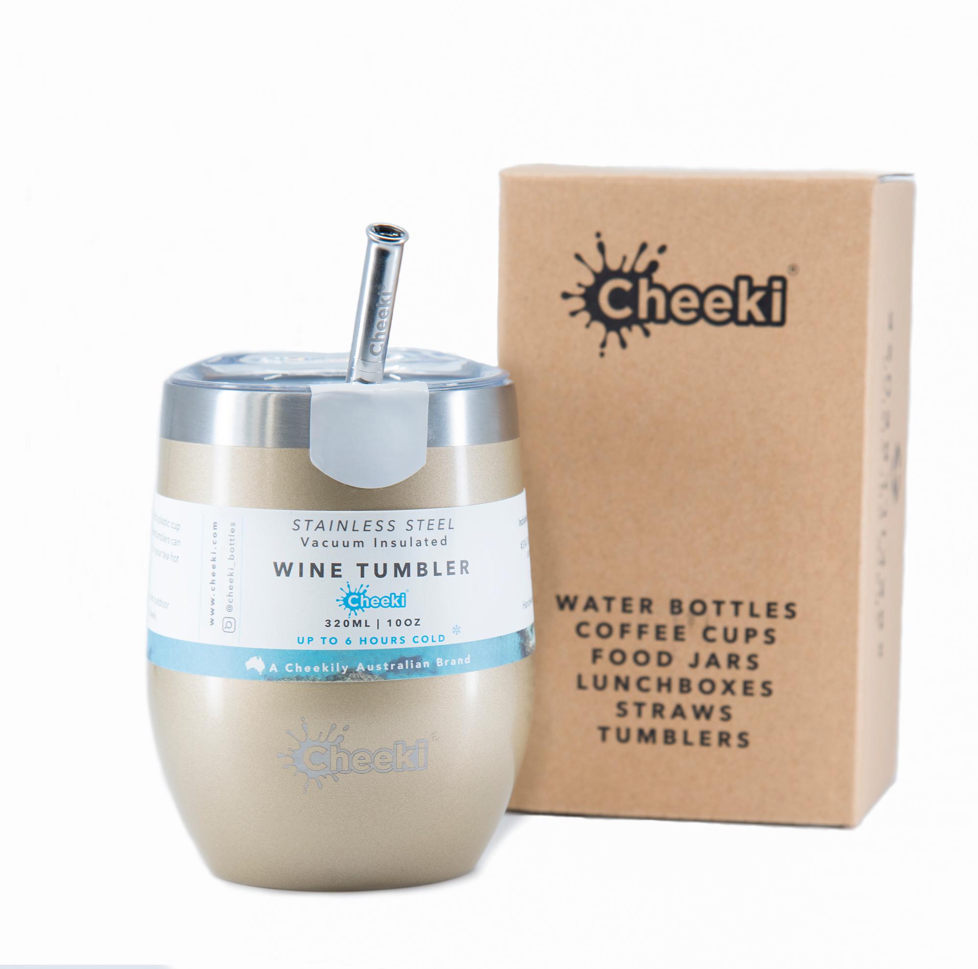 Бокал для напитков Cheeki со стальной трубочкой 320ml Insulated Wine Tumbler Soft Gold
Бокал для напитков Cheeki со стальной трубочкой 320ml Insulated Wine Tumbler Soft Gold