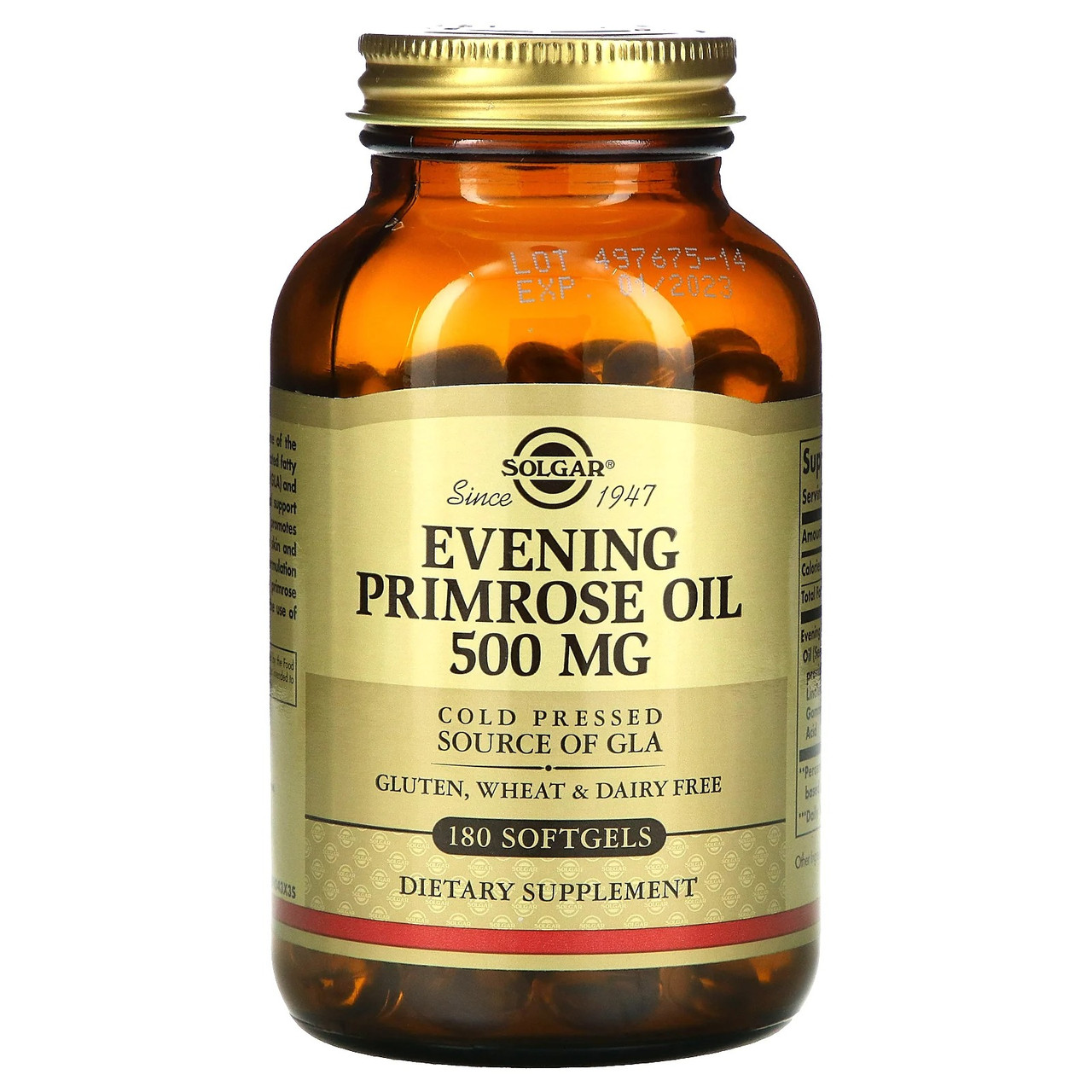 Масло вечерней примулы Solgar Evening Primrose Oil для женского здоровья и красоты кожи 500 мг 180 капсул
Масло вечерней примулы Solgar Evening Primrose Oil для женского здоровья и красоты кожи 500 мг 180 капсул