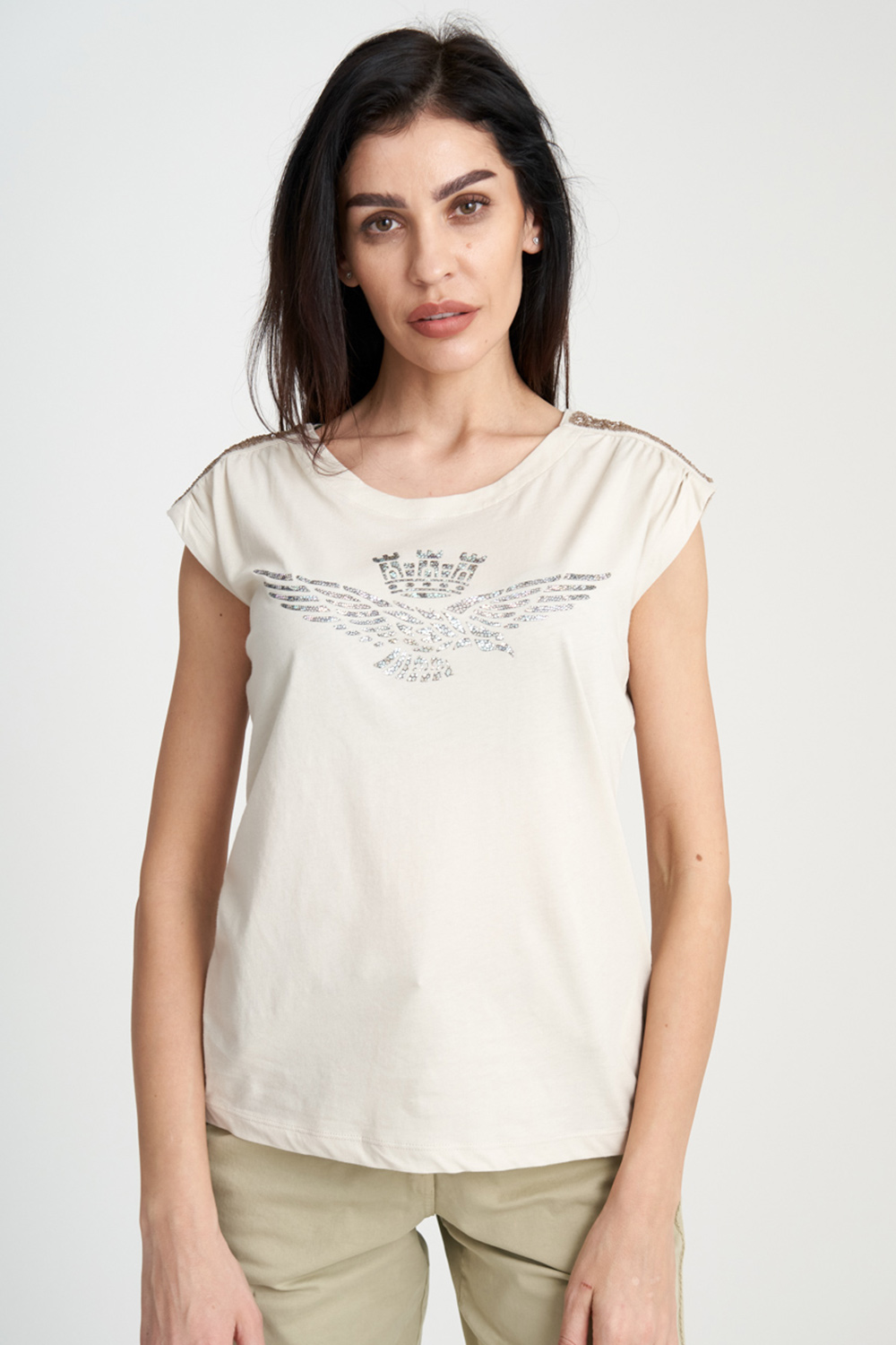 Женская бежевая футболка с принтом Aeronautica Militare 4113, Женская бежевая футболка с принтом Aeronautica Militare 4113 L
Женская бежевая футболка с принтом Aeronautica Militare 4113, Женская бежевая футболка с принтом Aeronautica Militare 4113 L