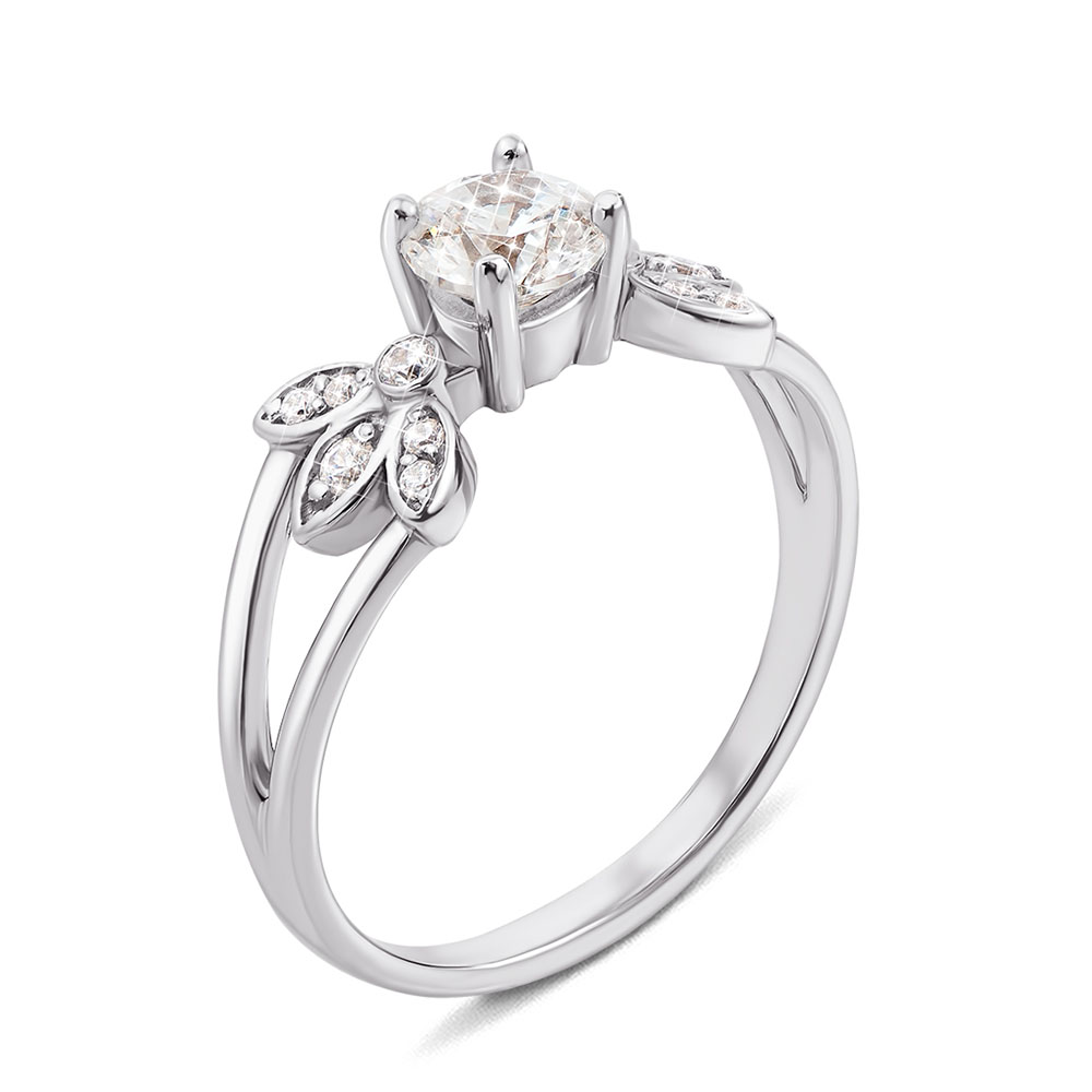 Золотое кольцо Антея в белом цвете с лепестками и цирконием Swarovski 16 размера
Золотое кольцо Антея в белом цвете с лепестками и цирконием Swarovski 16 размера