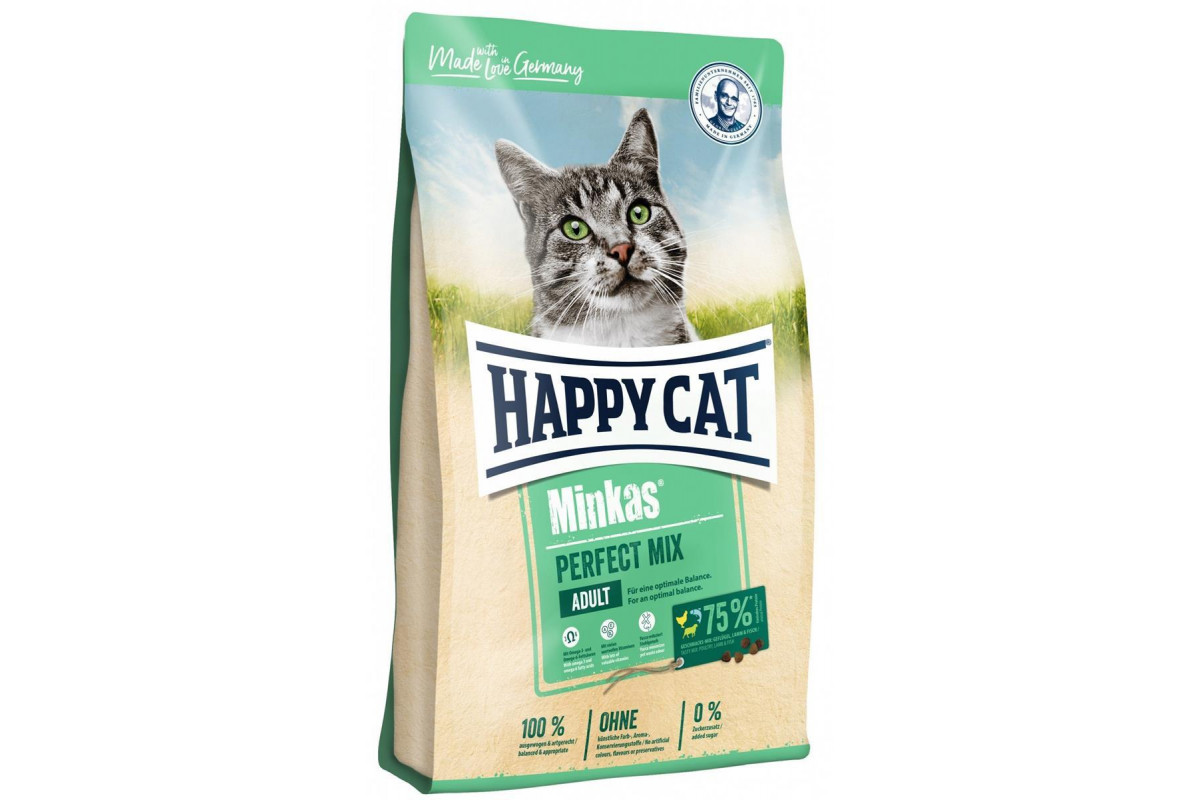 Сухой корм Happy Cat Minkas Perfect Mix для взрослых кошек c птицей ягненком и рисом 4 кг
Сухой корм Happy Cat Minkas Perfect Mix для взрослых кошек c птицей ягненком и рисом 4 кг