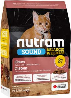 Сухой корм для котят Nutram S1 Sound Balanced Wellness Kitten со вкусом курицы и лосося (5,4 кг)
Сухой корм для котят Nutram S1 Sound Balanced Wellness Kitten со вкусом курицы и лосося (5,4 кг)