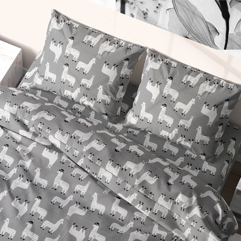 Комплект постельного белья семейный из бязи Time Textile Лама Серый TT170434-s 50х70
Комплект постельного белья семейный из бязи Time Textile Лама Серый TT170434-s 50х70