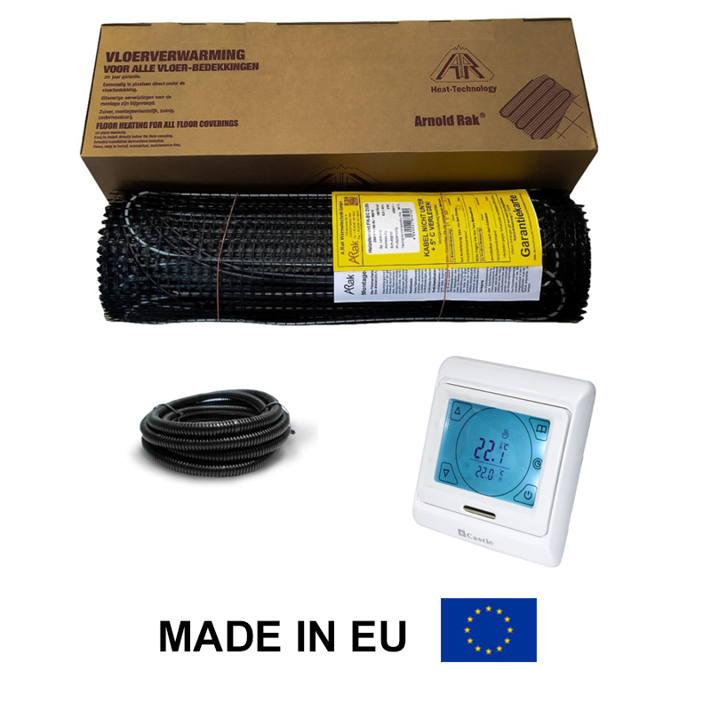 Arnold Rak двухжильный нагревательный мат FH-EC 1800 вт 10,0 м2 + программируемый терморегулятор Castle M 9.716
Arnold Rak двухжильный нагревательный мат FH-EC 1800 вт 10,0 м2 + программируемый терморегулятор Castle M 9.716