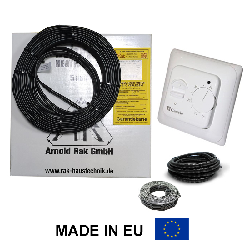Теплый пол кабель Arnold Rak 6101-20 EC 2000 Вт + механический терморегулятор Castle M 5.16
Теплый пол кабель Arnold Rak 6101-20 EC 2000 Вт + механический терморегулятор Castle M 5.16