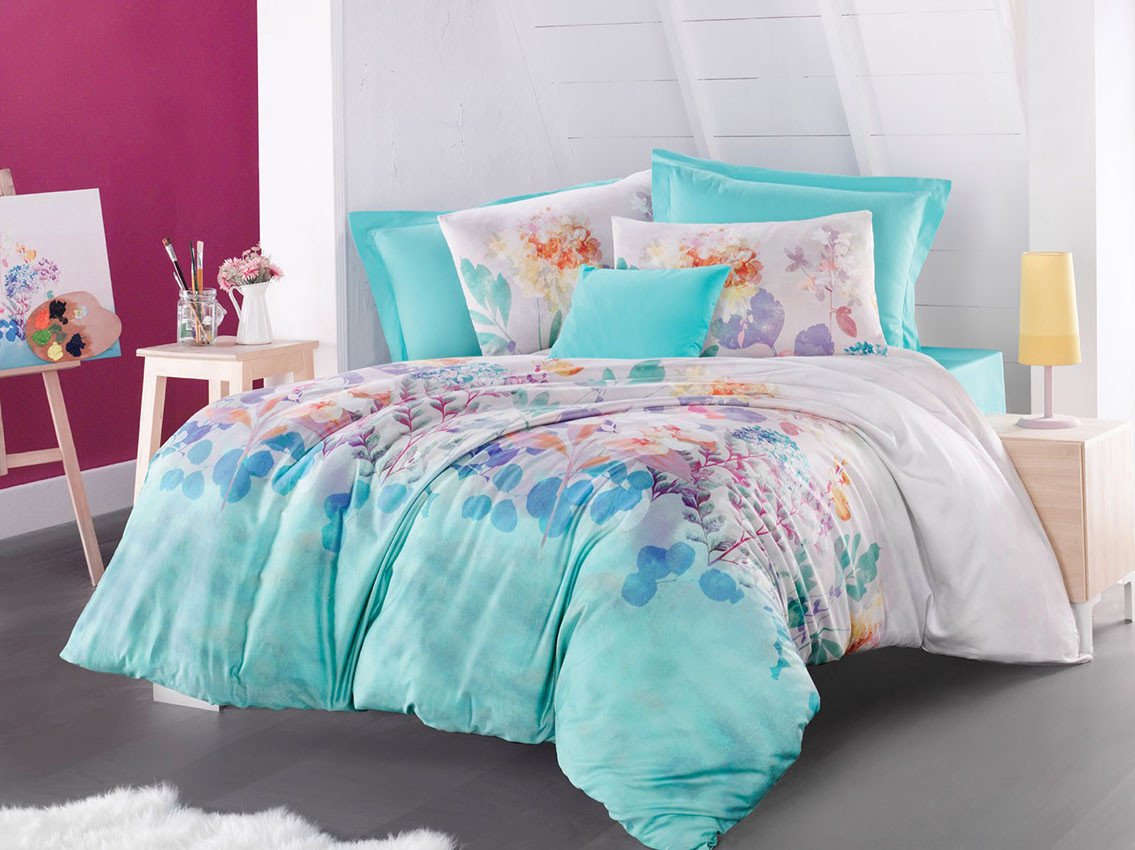 Комплект постельного белья Luoca Patisca Ranforce Cotton полуторный ранфорс арт.Roomy mint 
Комплект постельного белья Luoca Patisca Ranforce Cotton полуторный ранфорс арт.Roomy mint