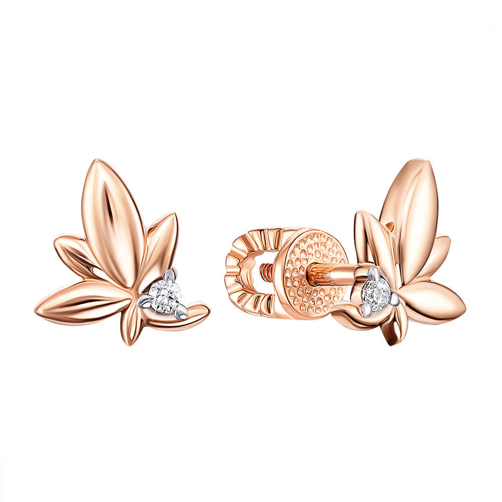 Серьги-пуссеты из красного золота с кристаллами Swarovski и родированием 000137525
Серьги-пуссеты из красного золота с кристаллами Swarovski и родированием 000137525