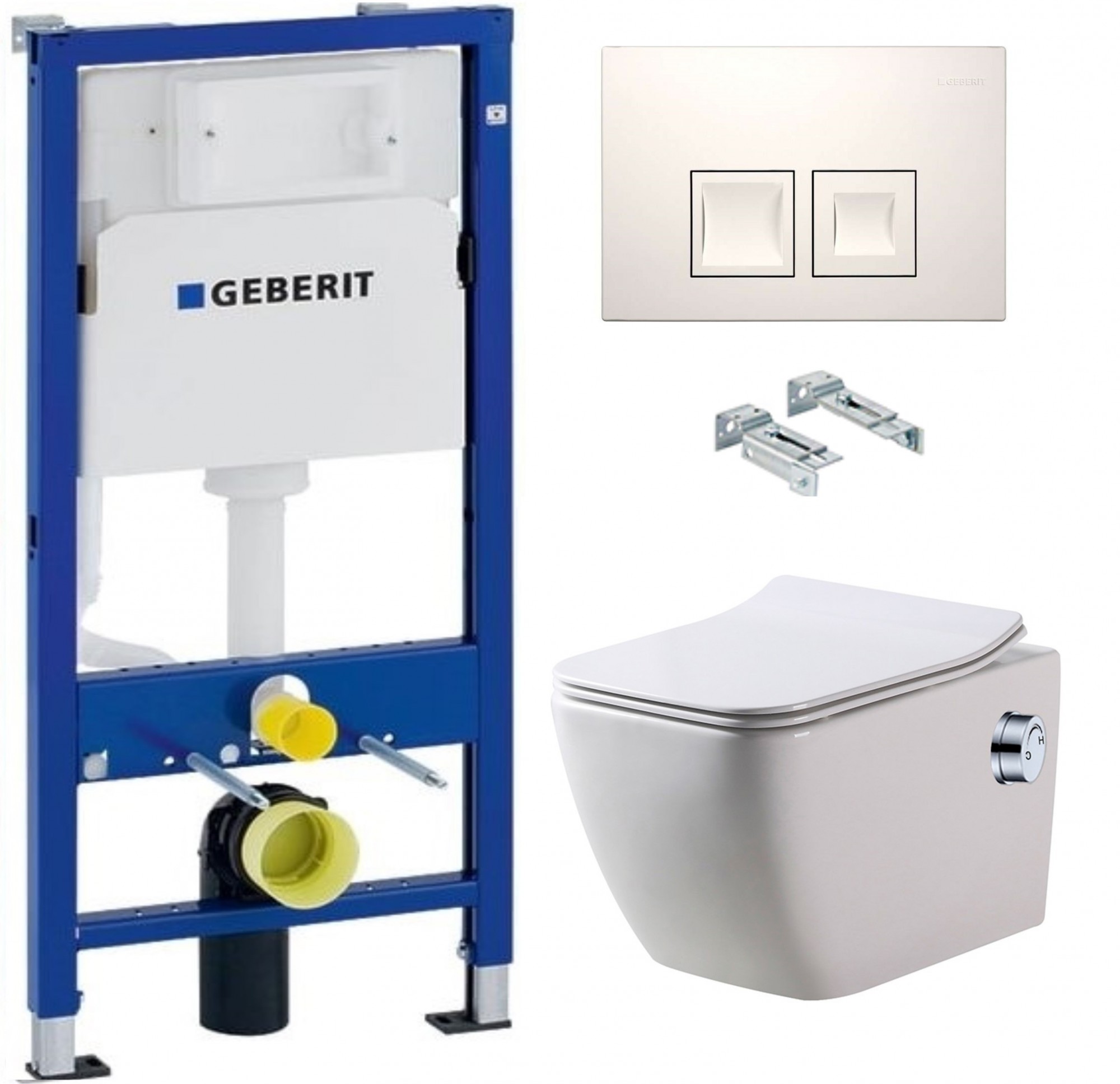 Инсталляция GEBERIT Duofix 458.103.00.1+ Панель смыва белая, квадратные кнопки+ Унитаз-биде подвесной DUSEL CUBIS MIX+ Сиденье Slim Soft-Close
Инсталляция GEBERIT Duofix 458.103.00.1+ Панель смыва белая, квадратные кнопки+ Унитаз-биде подвесной DUSEL CUBIS MIX+ Сиденье Slim Soft-Close
