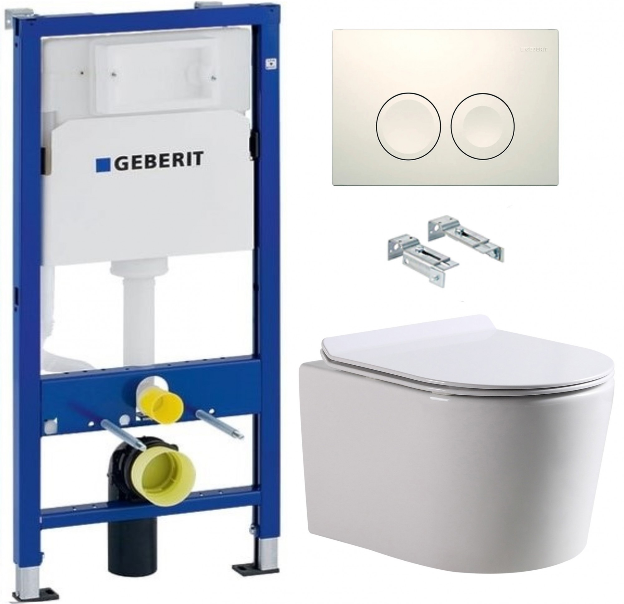 Инсталляция GEBERIT Duofix 458.103.00.1+ Панель смыва белая, круглые кнопки+ Унитаз подвесной DUSEL AREZ DWHT10210230R+ Сиденье Slim Soft-Close
Инсталляция GEBERIT Duofix 458.103.00.1+ Панель смыва белая, круглые кнопки+ Унитаз подвесной DUSEL AREZ DWHT10210230R+ Сиденье Slim Soft-Close