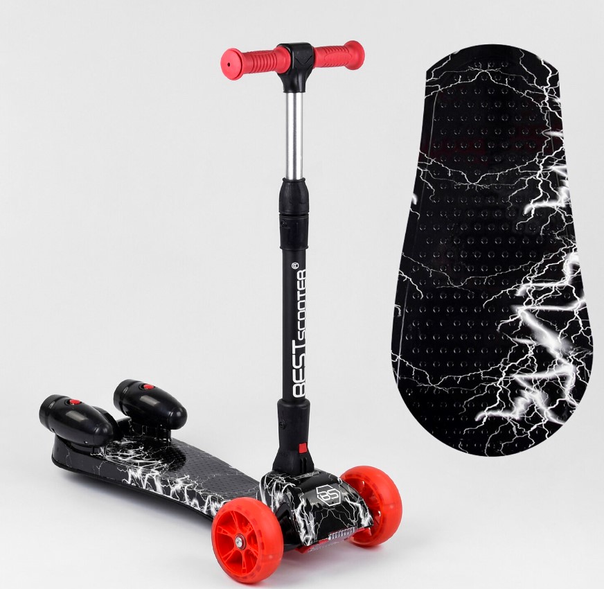 Самокат Best Scooter Maxi складной с дымом и музыкой светящиеся колеса Черно-белый (80542)
Самокат Best Scooter Maxi складной с дымом и музыкой светящиеся колеса Черно-белый (80542)