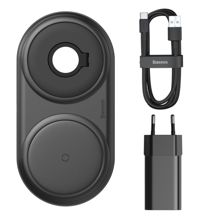 Беспроводное ЗУ Baseus Planet 2 in1 Winder + Wireless Black + сетевое ЗУ Wireless Charging Quick Charger 12V/2A + кабель USB Type-C 3A 1m в комплекте
Беспроводное ЗУ Baseus Planet 2 in1 Winder + Wireless Black + сетевое ЗУ Wireless Charging Quick Charger 12V/2A + кабель USB Type-C 3A 1m в комплекте
