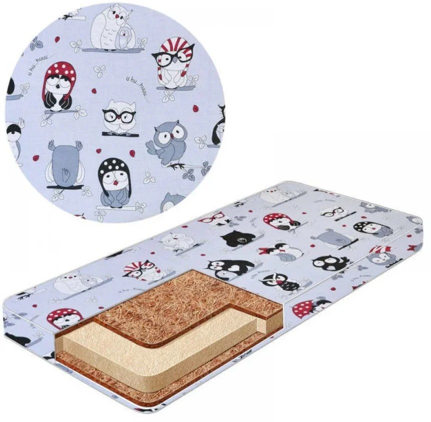 Матрас для детской кроватки КПК-LUX кокос-поролон-кокос, 120х60 см. Толщина 7 см Серый
Матрас для детской кроватки КПК-LUX кокос-поролон-кокос, 120х60 см. Толщина 7 см Серый