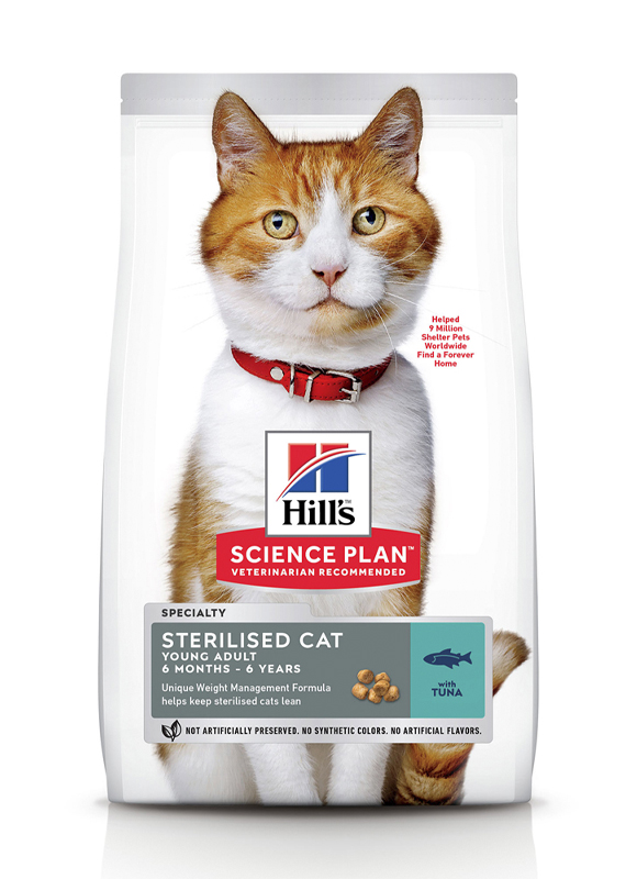 Сухой корм HILL'S SCIENCE PLAN Young Adult Sterilised Cat для котов с тунцом - 3 кг
Сухой корм HILL'S SCIENCE PLAN Young Adult Sterilised Cat для котов с тунцом - 3 кг