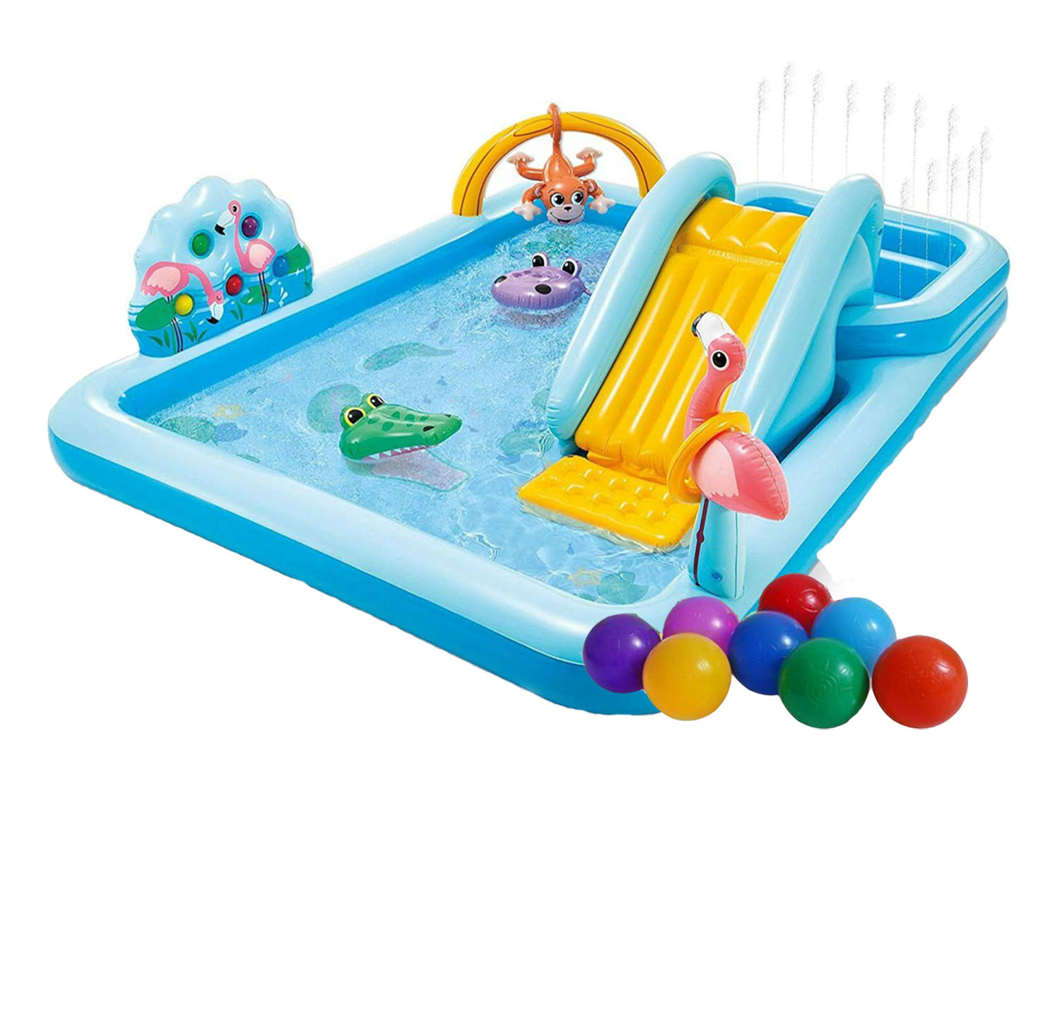 Надувной игровой центр Intex 57161-1 «Приключения джунглей», 257 x 216 x 84 см, с шариками 15 шт
Надувной игровой центр Intex 57161-1 «Приключения джунглей», 257 x 216 x 84 см, с шариками 15 шт