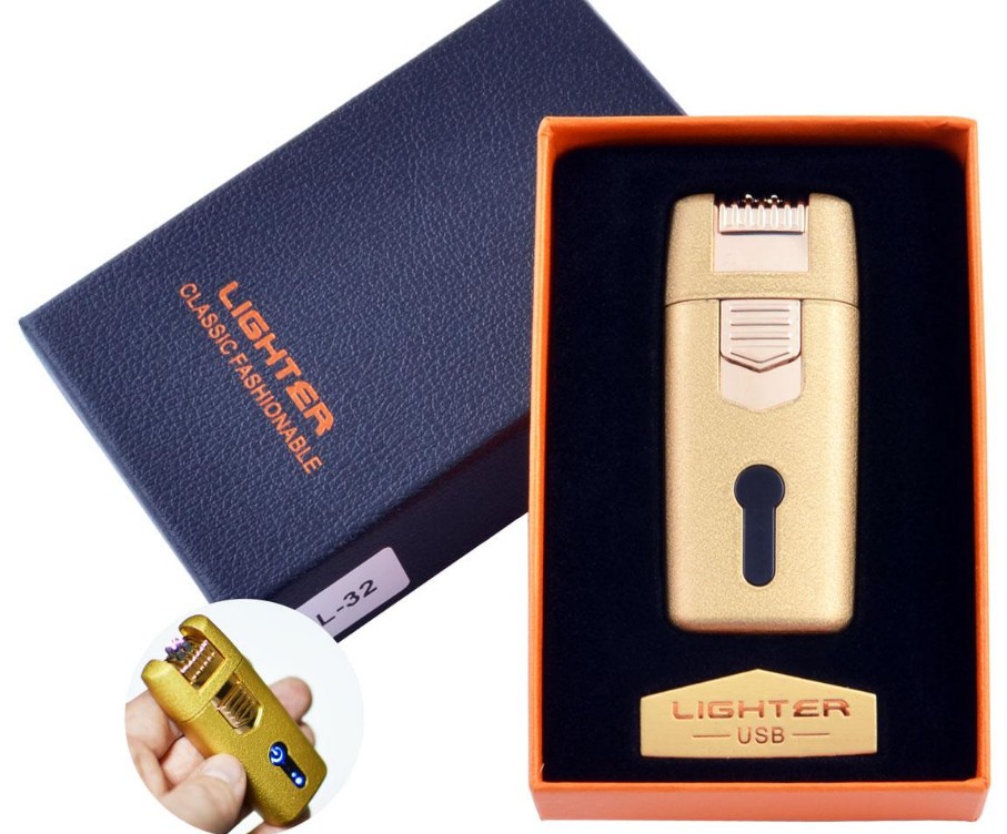 Электроимпульсная зажигалка в подарочной коробке LIGHTER цвет золотой с USB кабелем
Электроимпульсная зажигалка в подарочной коробке LIGHTER цвет золотой с USB кабелем