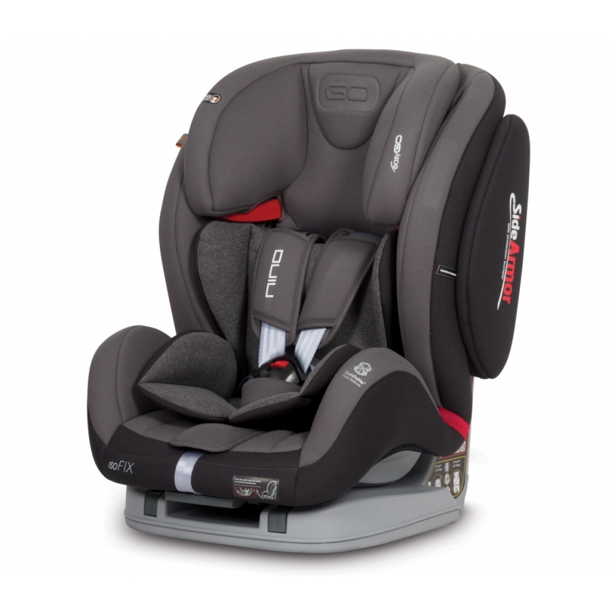 Автокресло EasyGo Nino группа 1-2-3 (9-36 кг) с боковой защитой и системой Isofix + ремень Top Tether Темно-серый
Автокресло EasyGo Nino группа 1-2-3 (9-36 кг) с боковой защитой и системой Isofix + ремень Top Tether Темно-серый