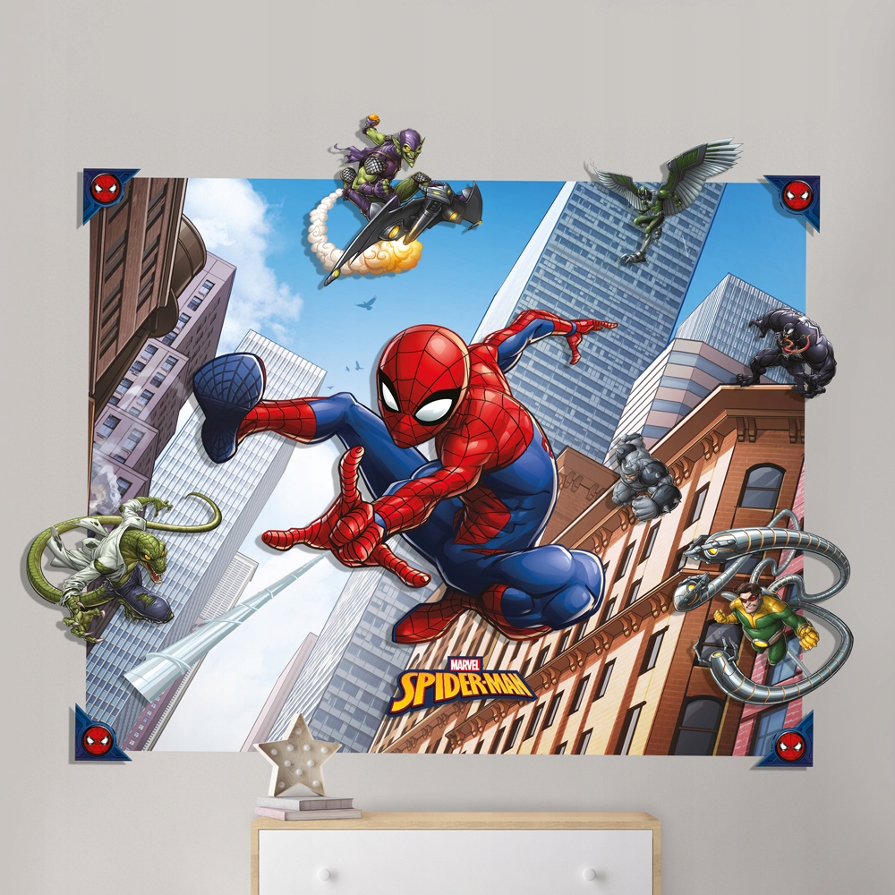 Интерьерная наклейка на стену WALLTASTIC Spiderman 3-D 121,92 см х 152,4 см
Интерьерная наклейка на стену WALLTASTIC Spiderman 3-D 121,92 см х 152,4 см