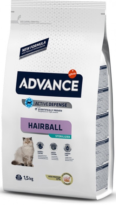 Сухий корм для виведення шерсті у стерилізованих котів Advance Cat Sterilized Hairball з індичкою 1.5 кг (8410650218649)
Сухий корм для виведення шерсті у стерилізованих котів Advance Cat Sterilized Hairball з індичкою 1.5 кг (8410650218649)