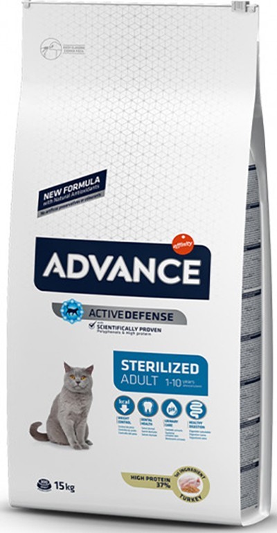 Сухий корм для стерилізованих котів Advance Cat Sterilized з індичкою 15 кг (8410650166285)
Сухий корм для стерилізованих котів Advance Cat Sterilized з індичкою 15 кг (8410650166285)
