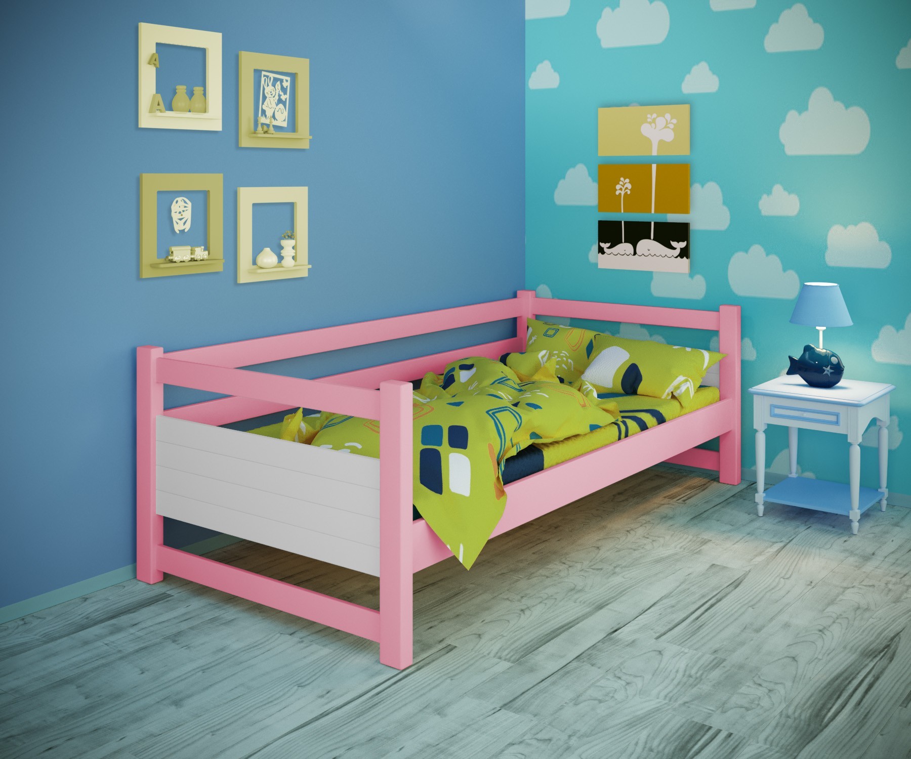 Кровать односпальная тахта RainbowDream Филипп 90х190 см бело-розовый массив ольхи, без ящиков
Кровать односпальная тахта RainbowDream Филипп 90х190 см бело-розовый массив ольхи, без ящиков