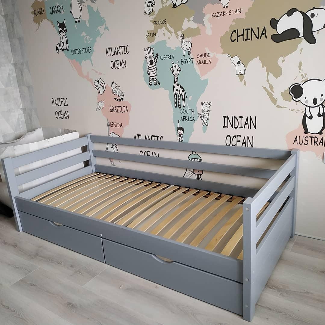 Кровать односпальная тахта RainbowDream Маркус 80х200 см серый массив ольхи, с ящиками
Кровать односпальная тахта RainbowDream Маркус 80х200 см серый массив ольхи, с ящиками
