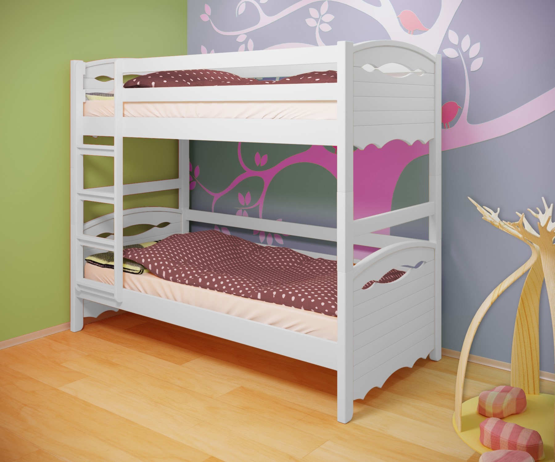 Кровать двухъярусная RainbowDream Новус 80х190 см белый массив ольхи, без ящиков
Кровать двухъярусная RainbowDream Новус 80х190 см белый массив ольхи, без ящиков