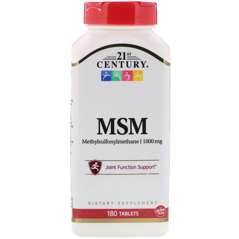 Для суставов и связок 21st Century MSM Methylsulfonylmethane 1000 мг 180 таблеток
Для суставов и связок 21st Century MSM Methylsulfonylmethane 1000 мг 180 таблеток