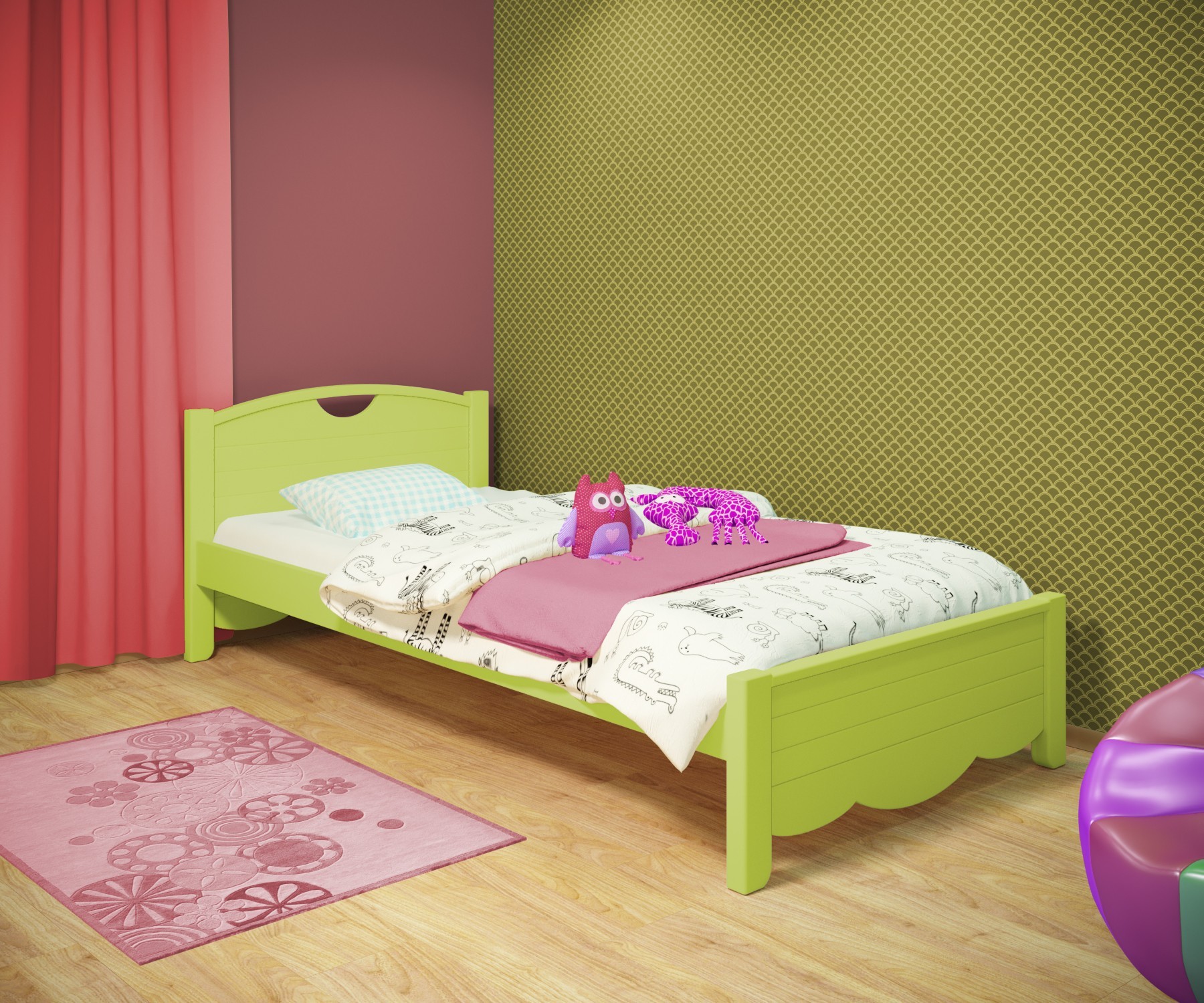 Кровать односпальная RainbowDream Белла 90х200 см зеленый массив ольхи, без ящиков
Кровать односпальная RainbowDream Белла 90х200 см зеленый массив ольхи, без ящиков