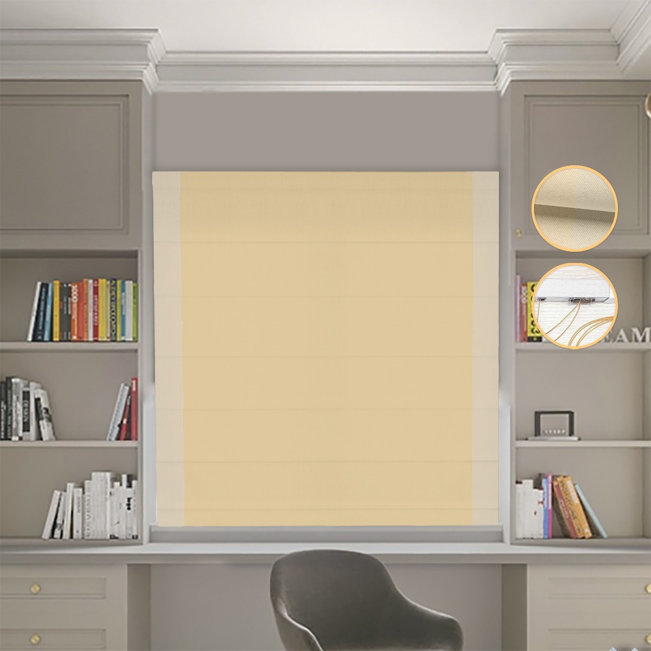 Римские шторы DECOLIV Блэкаут Нова песочный с бежевыми кантами по бокам 60*170
Римские шторы DECOLIV Блэкаут Нова песочный с бежевыми кантами по бокам 60*170