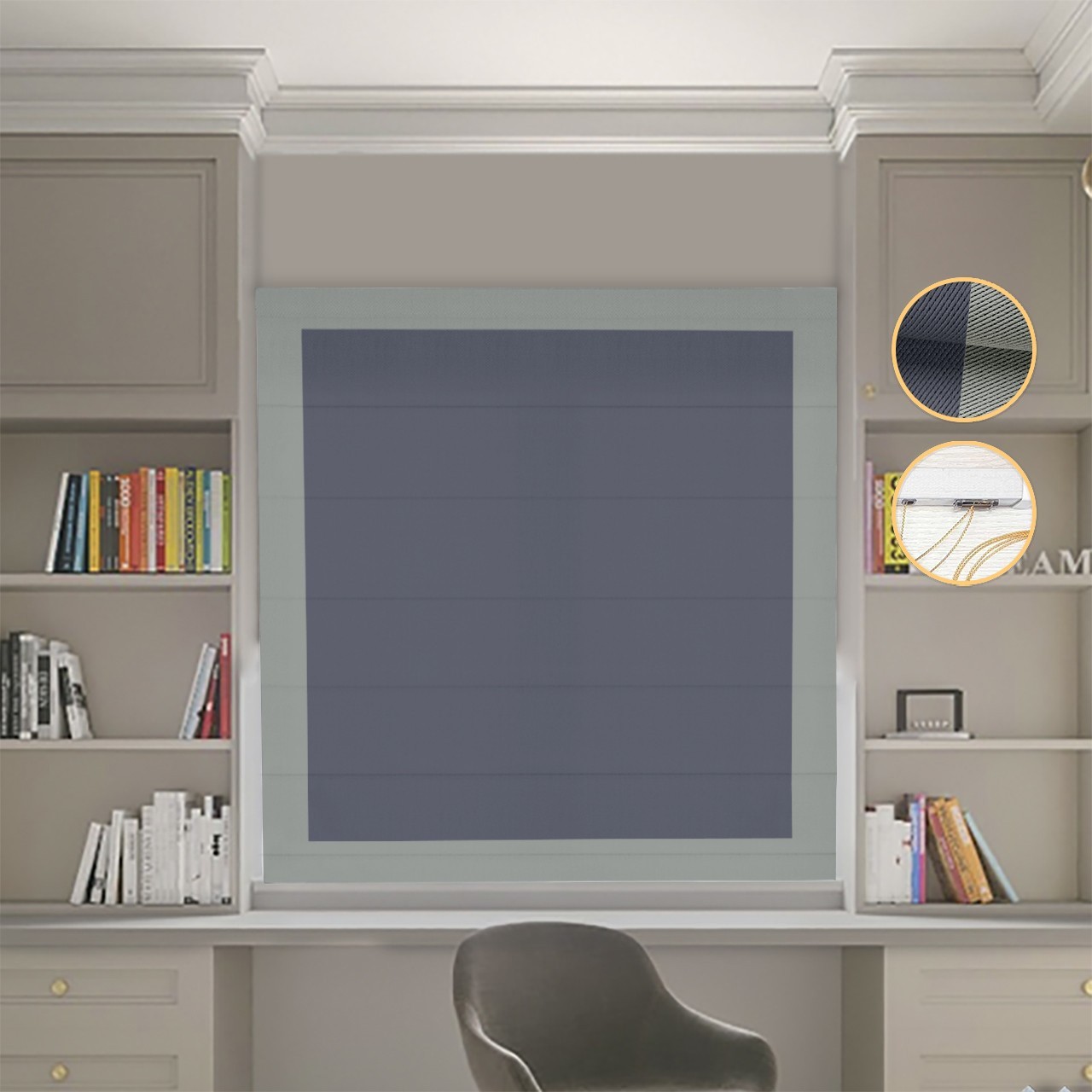 Римские шторы DECOLIV Блэкаут Перфект графитовый с оливковыми кантами 240*170 см
Римские шторы DECOLIV Блэкаут Перфект графитовый с оливковыми кантами 240*170 см