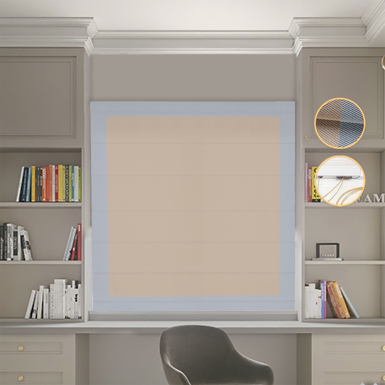 Римские шторы DECOLIV Блэкаут Перфект бежевый с светло-серыми кантами 180*170 см
Римские шторы DECOLIV Блэкаут Перфект бежевый с светло-серыми кантами 180*170 см