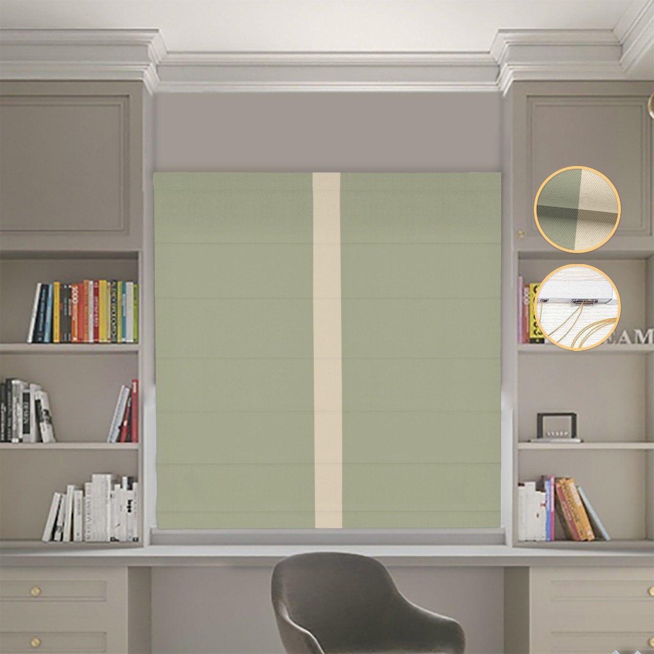 Римские шторы DECOLIV Блэкаут Нова оливковый с бежевым кантом по центру 280*170
Римские шторы DECOLIV Блэкаут Нова оливковый с бежевым кантом по центру 280*170