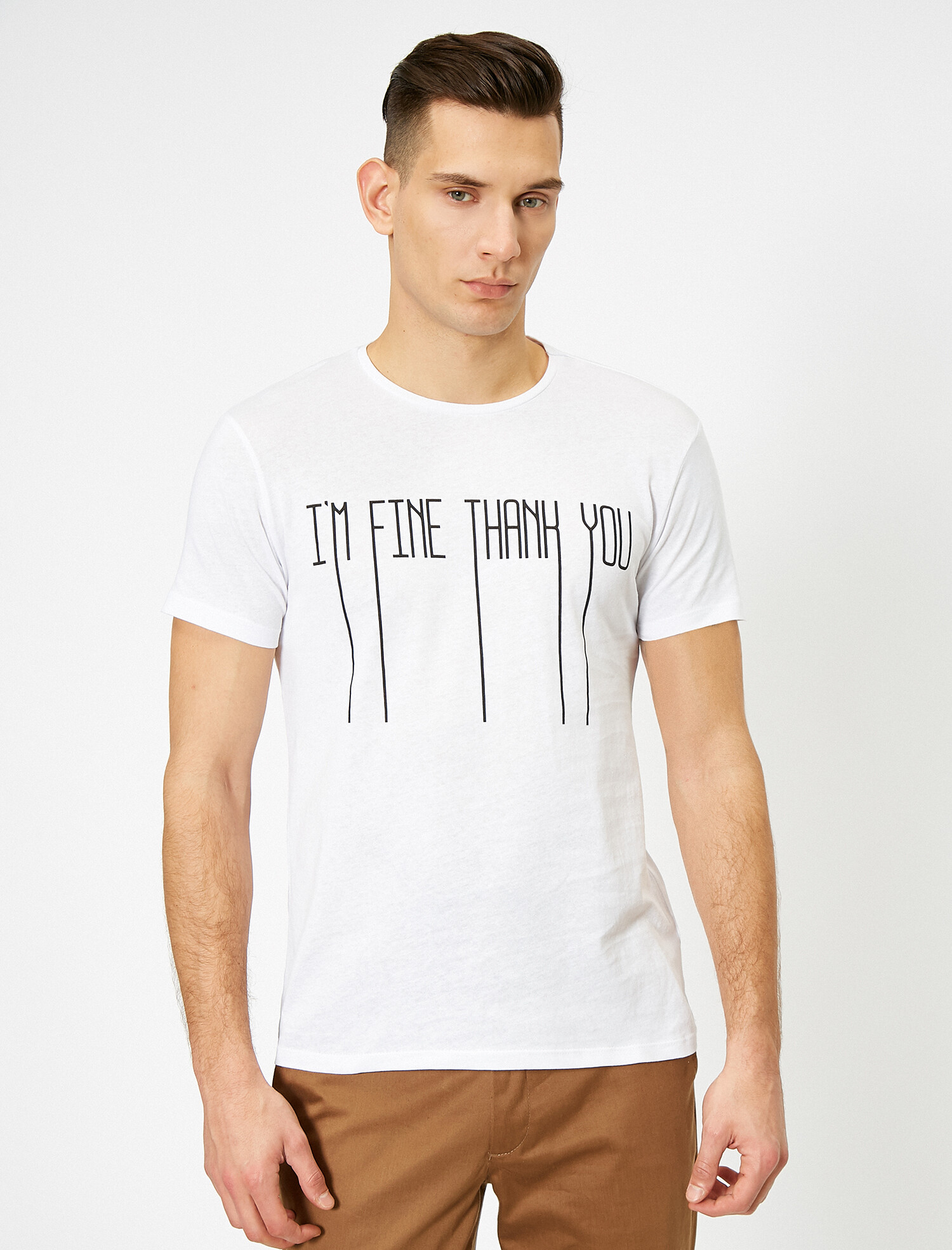 Футболка Koton 0YAM11812LK-000 XL White 
Футболка Koton 0YAM11812LK-000 XL White