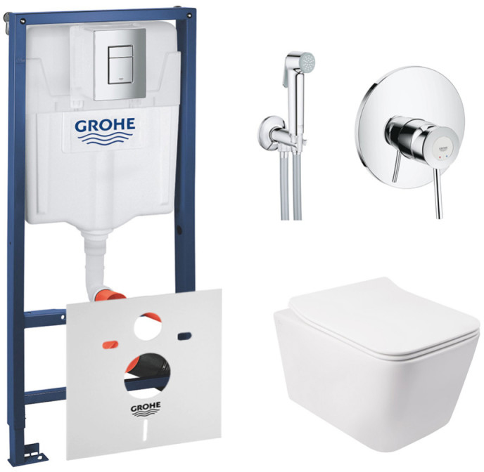 Инсталляция GROHE Rapid SL 38772001 + унитаз QTAP Crow QT05335170W с сиденьем Soft Close дюропласт + душевой гарнитур GROHE BauClassic 2904800S
Инсталляция GROHE Rapid SL 38772001 + унитаз QTAP Crow QT05335170W с сиденьем Soft Close дюропласт + душевой гарнитур GROHE BauClassic 2904800S