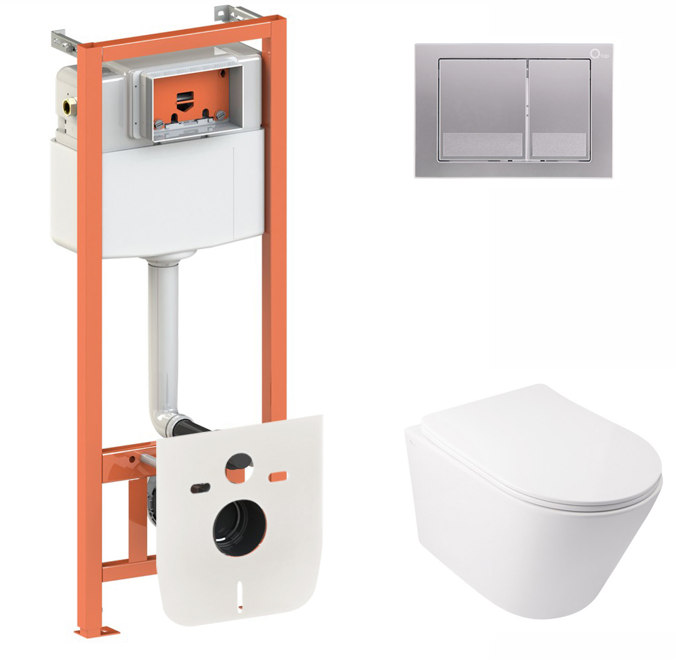 Инсталляция QTAP Nest QT0133M425 с панелью смыва QT0111M06029SAT + унитаз Swan QT16335178W с сиденьем Soft Close дюропласт
Инсталляция QTAP Nest QT0133M425 с панелью смыва QT0111M06029SAT + унитаз Swan QT16335178W с сиденьем Soft Close дюропласт