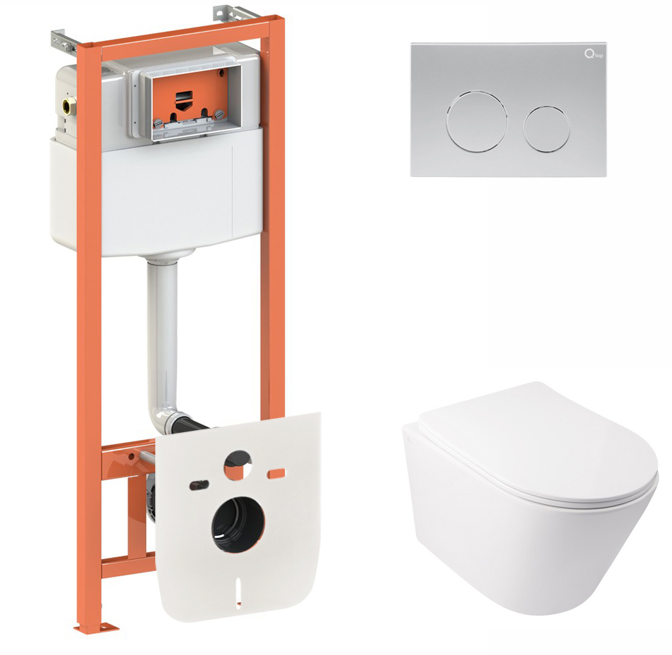 Инсталляция QTAP Nest QT0133M425 с панелью смыва QT0111M11111SAT + унитаз Swan QT16335178W с сиденьем Soft Close дюропласт
Инсталляция QTAP Nest QT0133M425 с панелью смыва QT0111M11111SAT + унитаз Swan QT16335178W с сиденьем Soft Close дюропласт
